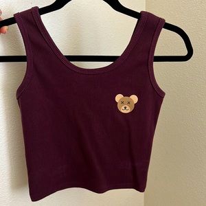 Graphic crop top tank. NWT. Never worn. Size medium